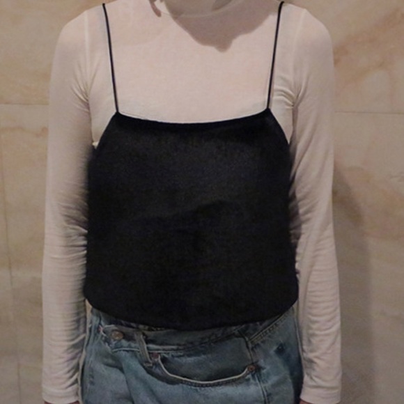 NWT Style Nanda Soft Zip Back Crop Cami Tan Nude - Picture 6 of 6